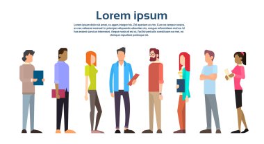 İş insanlar rahat grup kopya alanı ile