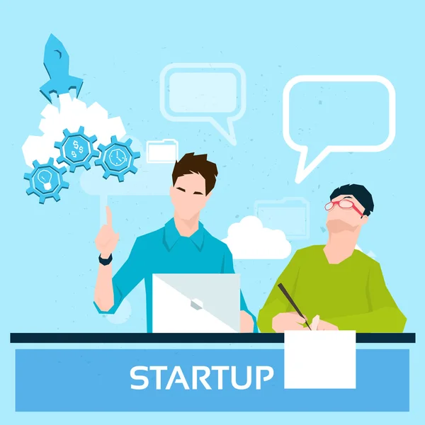 Business People Groupe Travail d'équipe Startup Concept — Image vectorielle