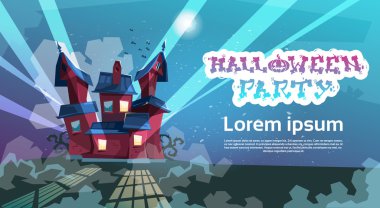 House Happy Halloween Party Davetiye Kartı