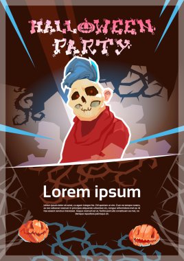 Mutlu Cadılar Bayramı Partisi Monster Night Poster Davetiye Banner Kart