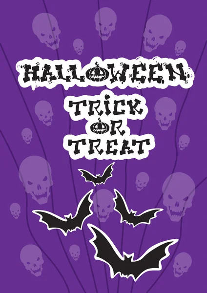 Happy Halloween Banner Bat vampyr Party inbjudningskort — Stock vektor