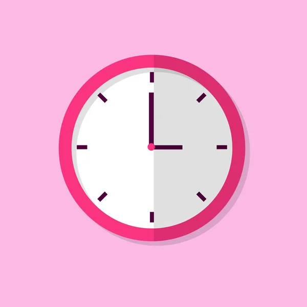 Reloj Icono Color Diseño plano — Vector de stock