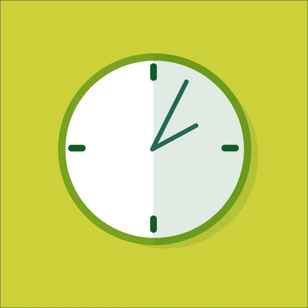 Clock Icon Color Flat Design — Stock Vector