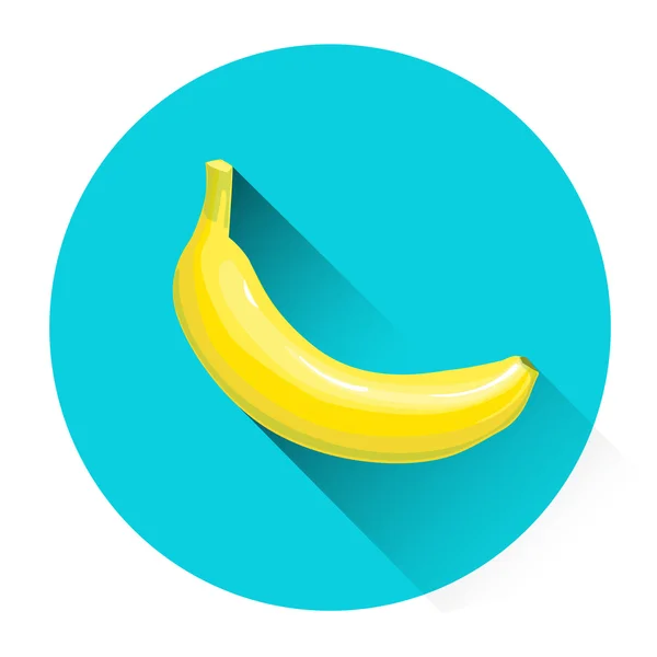 Banan färgglada frukt ikonen — Stock vektor