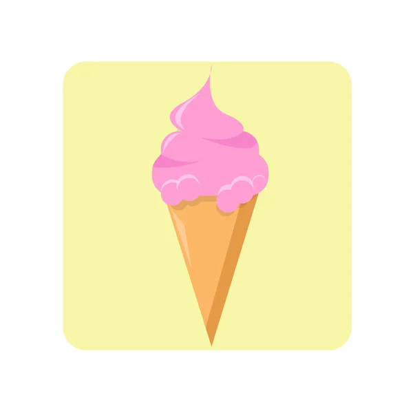 Ice Cream Colorful Dessert Vintage — Stock Vector