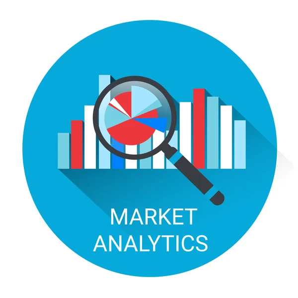 Marketing Analytics Wirtschaft Ikone — Stockvektor