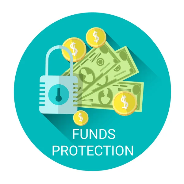 Fundo de Proteção Orçamental Economia Empresarial Ícone —  Vetores de Stock