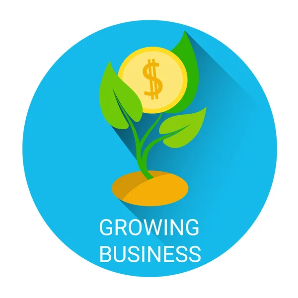 Estrategia Crecimiento de la economía de los árboles de negocios Icono — Vector de stock