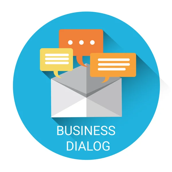 Boîte de dialogue Mail Communication Business Icon — Image vectorielle