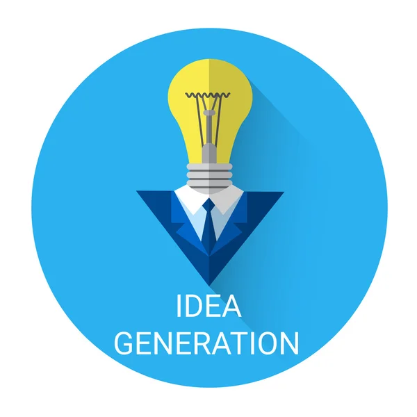 Új ötlet generáció fény izzó üzleti ikon — Stock Vector