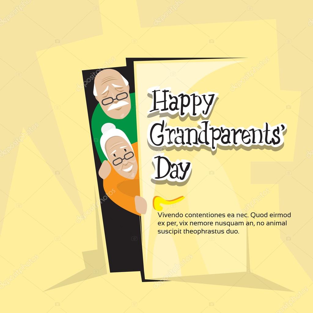 Grandfather Grandmother Open Door Happy Grandparents Day Greeting