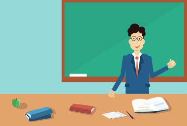 Profesör noktası el yeşil okul Clack yönetimi için