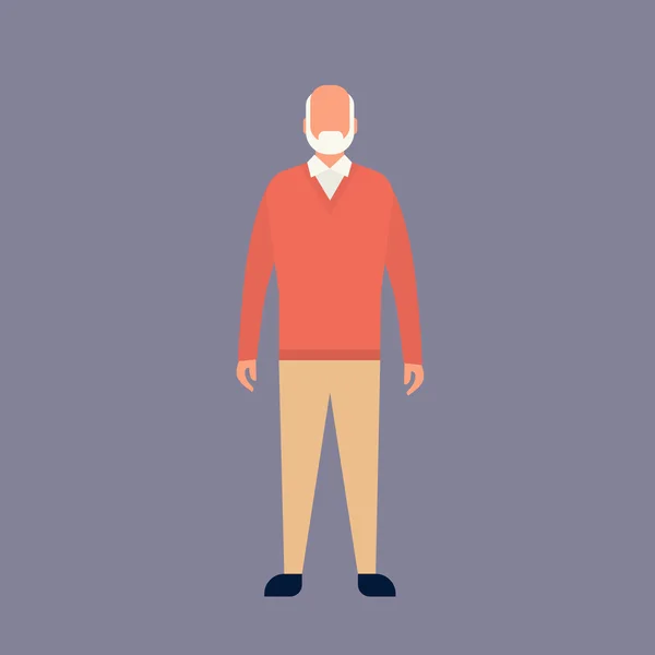 Hombre mayor Abuelo de cuerpo entero Abuelo — Vector de stock