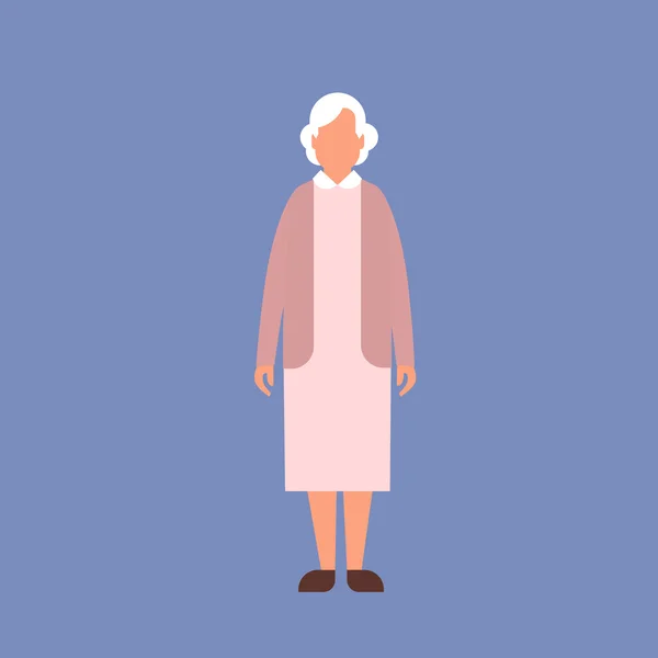 Senior Lady grootmoeder volledige lengte Granny — Stockvector