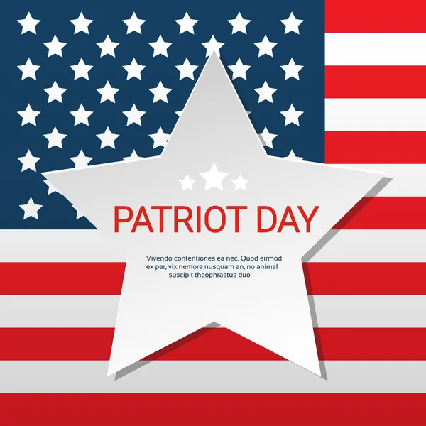 Bandiera degli Stati Uniti Bandiera nazionale USA Patriot Day Banner — Vettoriale Stock