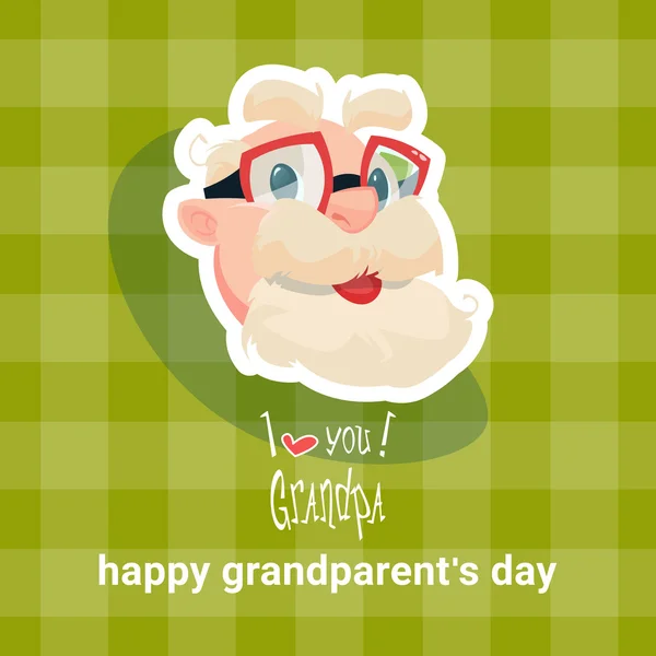 Abuelo Feliz Día de los Abuelos Tarjeta de felicitación — Archivo Imágenes Vectoriales
