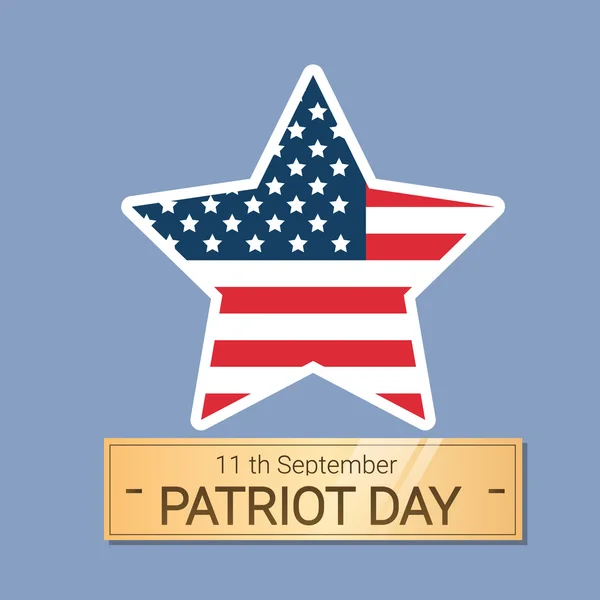 Bandiera degli Stati Uniti Bandiera nazionale USA Patriot Day Banner — Vettoriale Stock