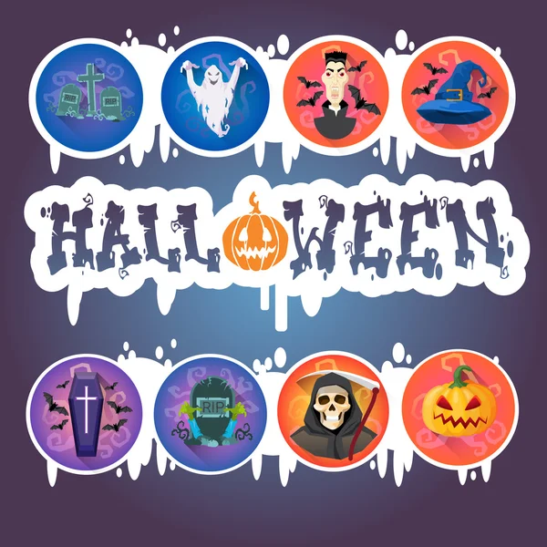 Happy Halloween semester Banner — Stock vektor