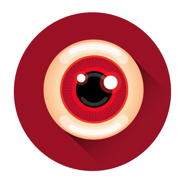 Scary Eye Halloween Icon — Stock Vector