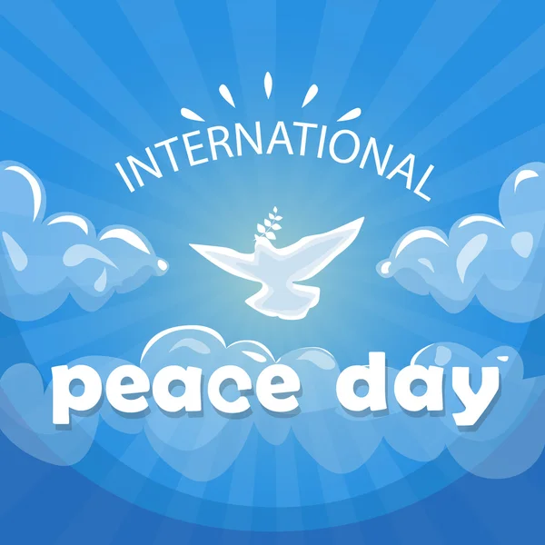 世界平和の日」ポスター — ストックベクタ