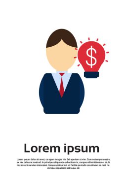 Busines adam yeni fikir ampul ile