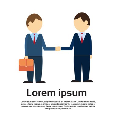 İki işadamı el sallamak, iş el sıkışma sözleşmesi kavramı dostum
