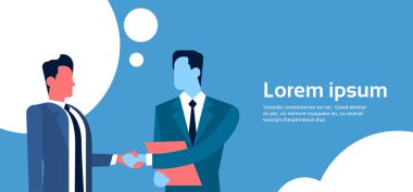 İki işadamı el sallamak, iş el sıkışma sözleşmesi kavramı dostum