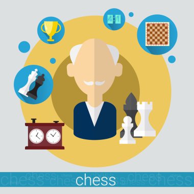 Satranç oyun oyuncu komuta sizde simgesi