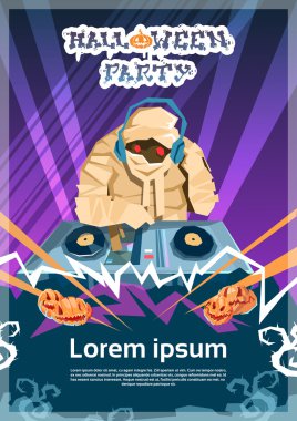 Mumya Dj mutlu Cadılar Bayramı partisi davetiyesi kartı