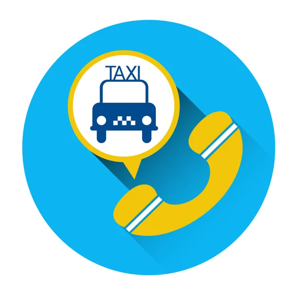 Botón de aplicación de llamada de teléfono de coche icono de servicio de taxi — Vector de stock