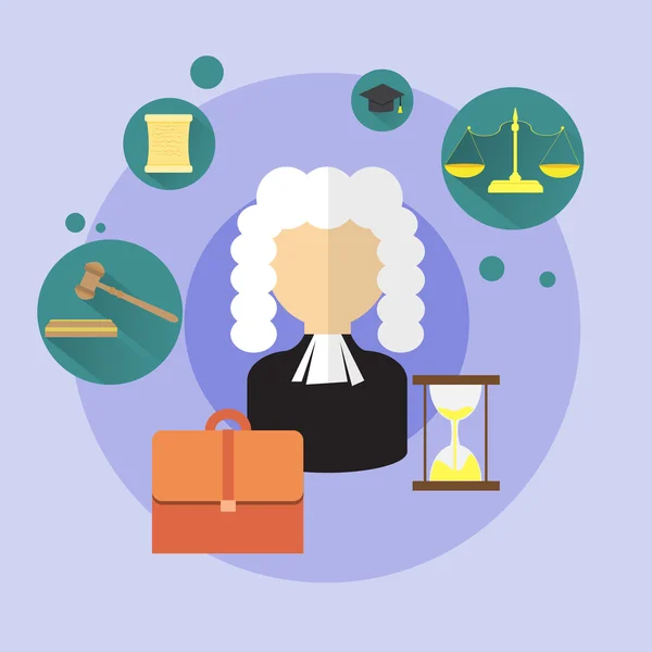 Ikona soudce soudu — Stockový vektor