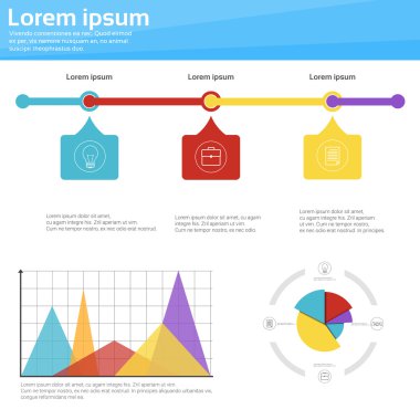 Finans diyagramı Infographic simgesi mali iş grafik grafik ayarla