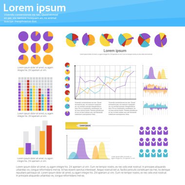Finans diyagramı Infographic simgesi mali iş grafik grafik ayarla
