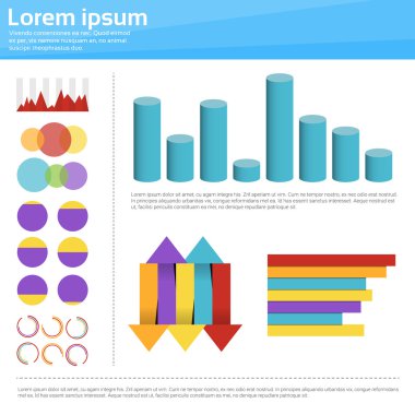 Finans diyagramı Infographic simgesi mali iş grafik grafik ayarla