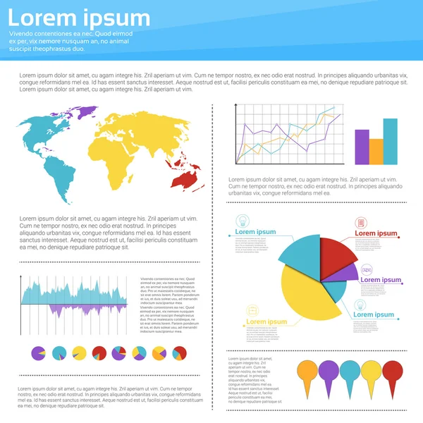 Grafiek instellen Financiën Diagram Infographic pictogram financiële Business grafiek — Stockvector