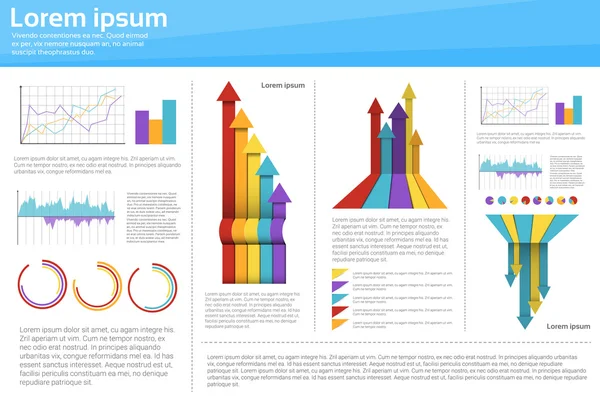 Grafiek instellen Financiën Diagram Infographic pictogram financiële Business grafiek — Stockvector