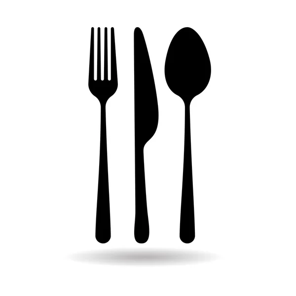 Web ícone de faca de garfo de colher —  Vetores de Stock