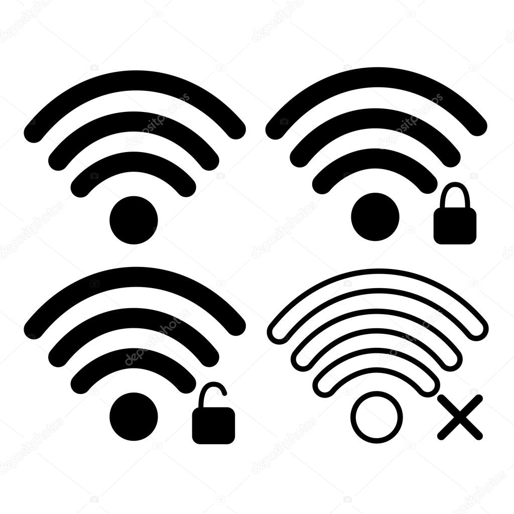 Wifi Signal Icon Free, Locked Wireless Connection