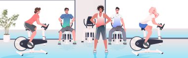 Insanlar fiziksel egzersizler yapıyor eğitim aparatları spor sağlıklı yaşam tarzı konsepti