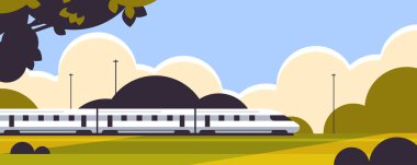 Yüksek hızlı tren ürünleri nakliye ekspres dağıtım hizmeti kavramı