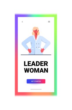 İş kadını lideri başarılı bir iş kadını liderliği en iyi patron konsepti.