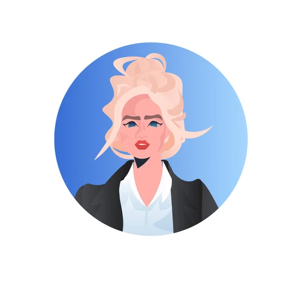 Businesswoman leader face avatar successful business woman leadership best boss concept — Stockový vektor