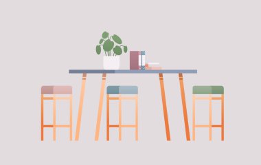 ofis içi mobilya elementleri yatay düz