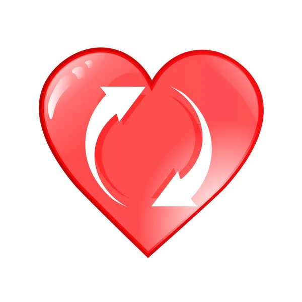 Valentinstag Feier Konzept Liebe Banner Flyer oder Grußkarte mit rotem Herz — Stockvektor
