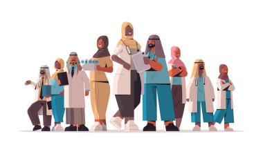 Tıp uzmanlarından oluşan bir ekip, Arap doktorların sağlık hizmetlerinde bir arada durmalarını tartışıyor.