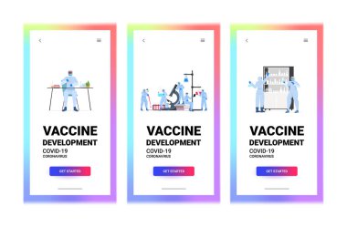 Coronavirus aşısı geliştirme laboratuarında test tüpleriyle çalışan bilim insanlarını covid-19 'a karşı savaştırdı.