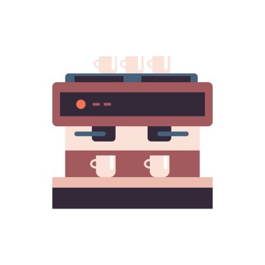 Profesyonel kahve makinesi ikonu kahve dükkanı malzemesi konsepti