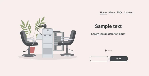 Lieu de soins des ongles pour maître de manucure ou pédicure espace de copie salon de beauté horizontal — Image vectorielle