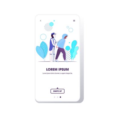 Robot polis, şüpheli hırsızı yakaladı yapay zeka teknolojisi tutuklandı akıllı telefon ekranı mobil uygulaması tam boy kopyalama alanı