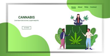Irkçılar birleşik uyuşturucu tüketimini yasallaştırıyor esrar bağımlılığı konsept alışveriş çantası ile marihuana yaprağı tam boy yatay fotokopi alanı